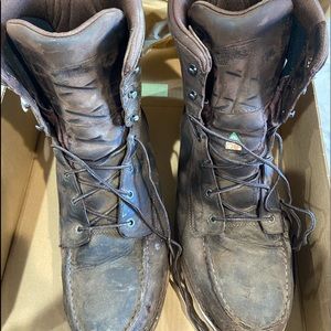 Redwing composite toe work boots.